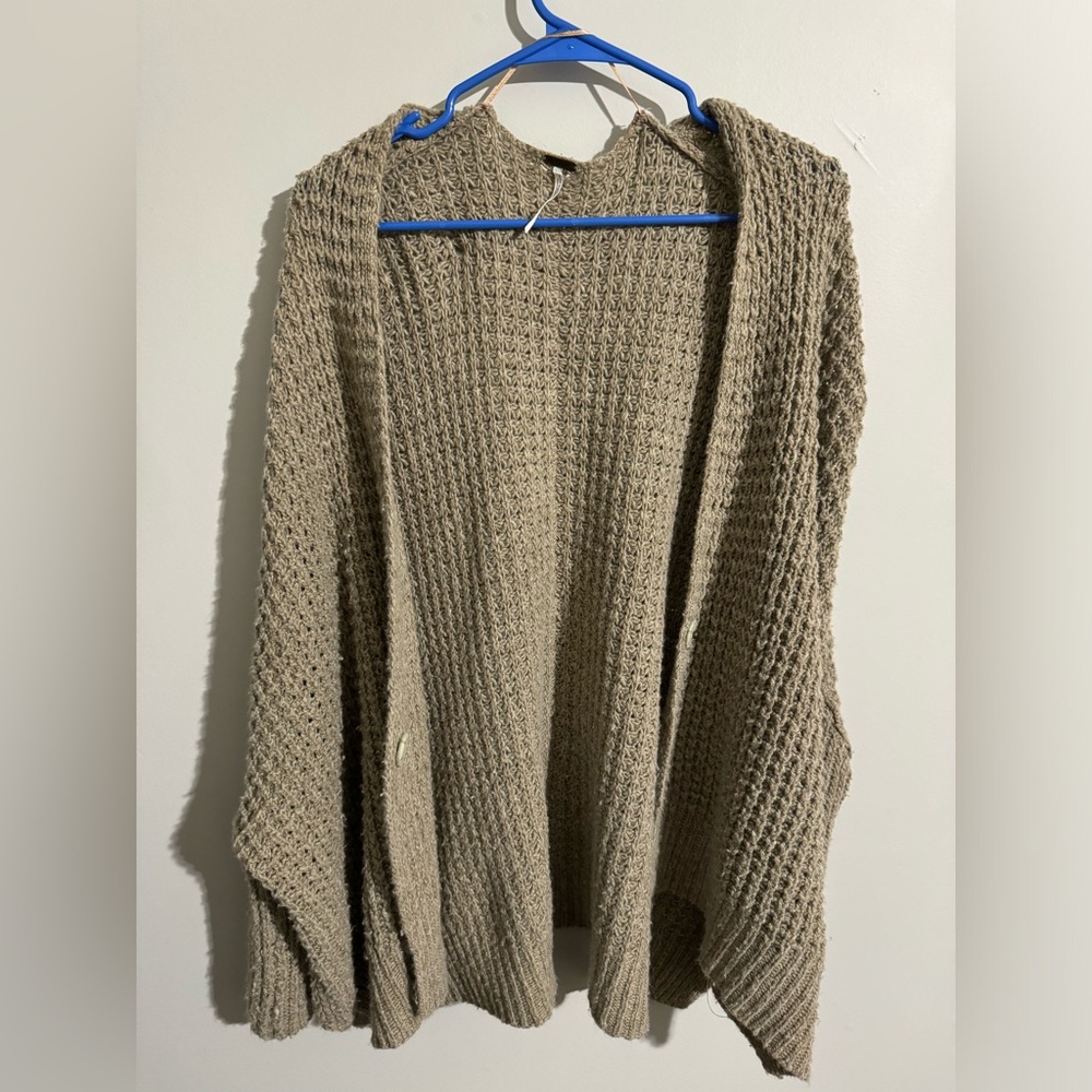 Free People cardigan in cream beige color Medium oversized